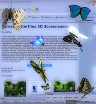 Desktop Butterflies 3D Screensaver screenshot